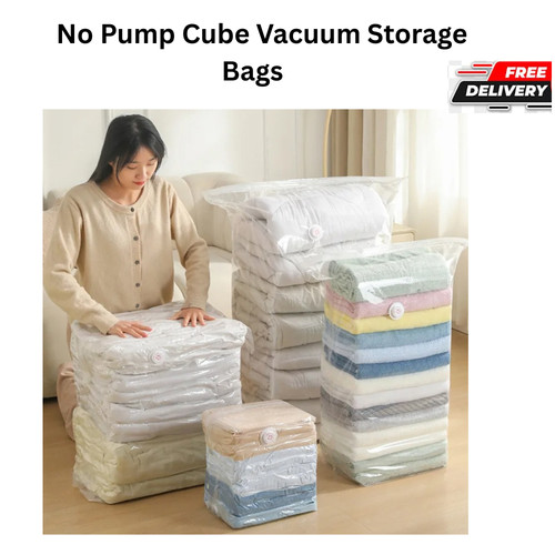 Pump vacuum storage bags - no‑pump,