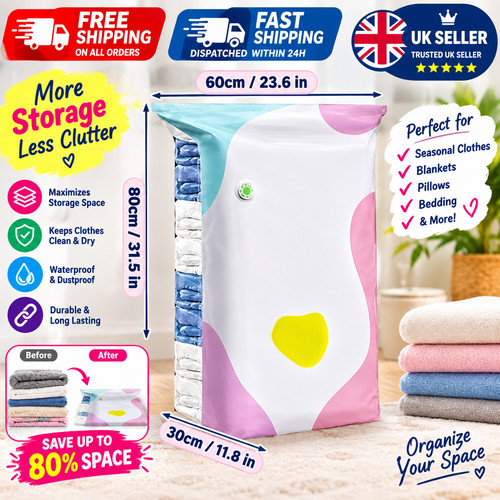 Pump vacuum storage bags - no‑pump,