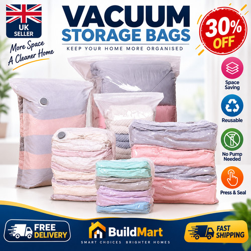 Pump vacuum storage bags - no‑pump,