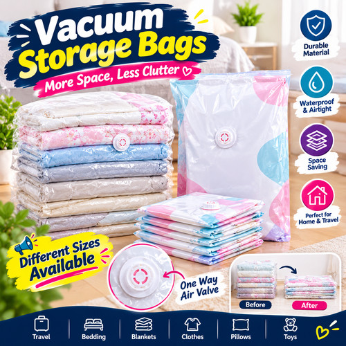 Pump vacuum storage bags - storage,