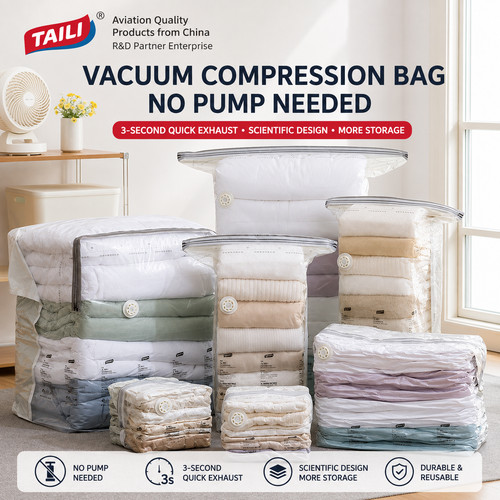Pump vacuum storage bags - storage,