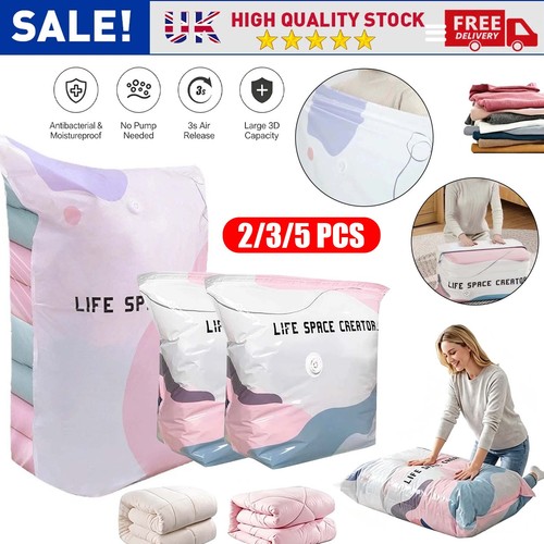 Pump vacuum storage bags - no‑pump,