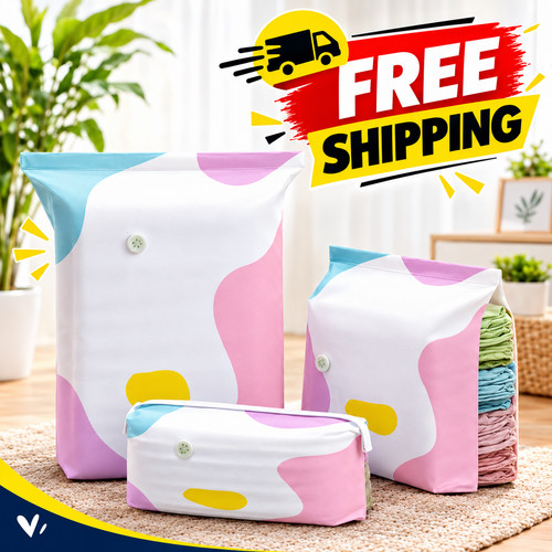 Pump vacuum storage bags - no‑pump,
