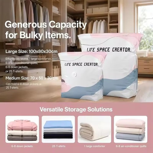 2pcs pump vacuum storage - 2pcs, no‑pump
